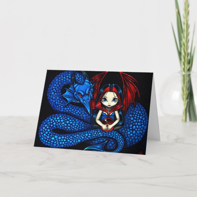 Cartão "Blue Serpent" Greeting Card (Frente)