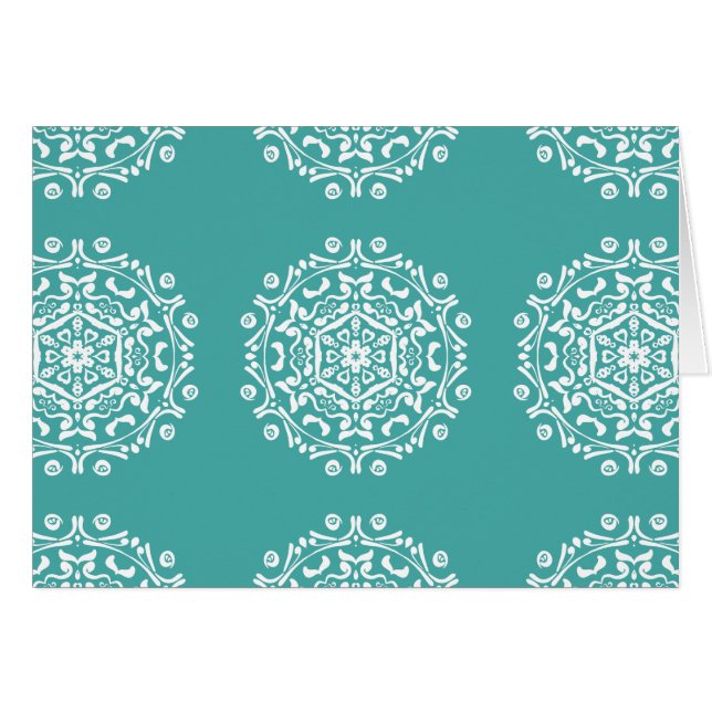 Cartão Blue Spruce Mandala (Frente Horizontal)