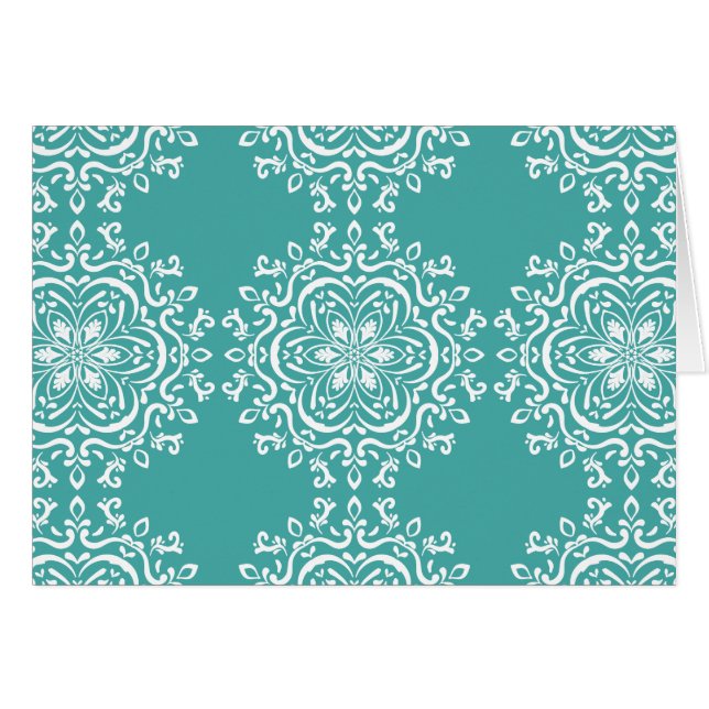 Cartão Blue Spruce Mandala (Frente Horizontal)
