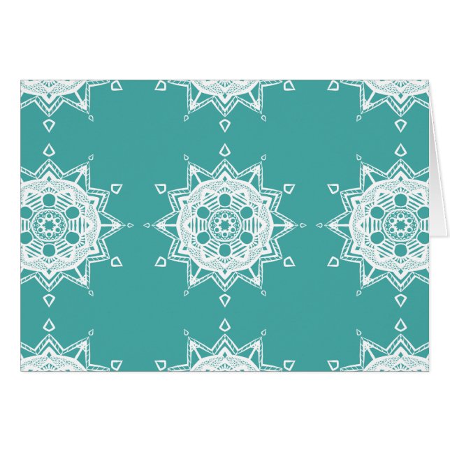 Cartão Blue Spruce Mandala (Frente Horizontal)