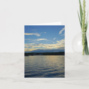 Cartão Blue Sunset Lake Of Ozarks Greeting Card