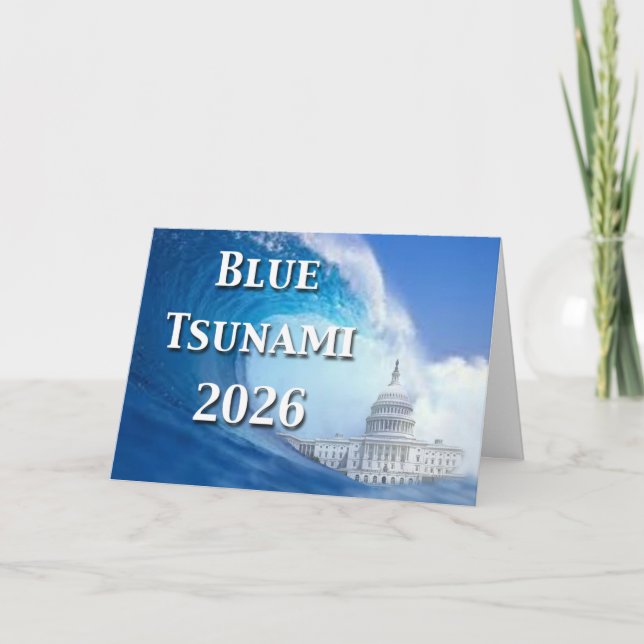 Cartão Blue Tsunami Election 2026 (Frente)