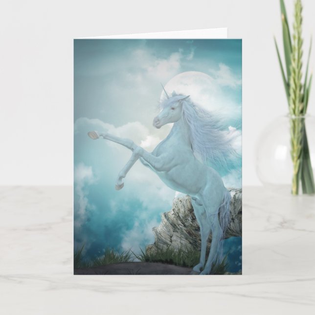 Cartão blue unicorn (Frente)