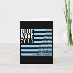 Cartão Blue Wave 2018 Vote America Resist Tee