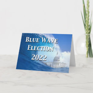 Cartão Blue Wave Election 2022