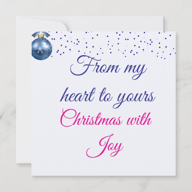 Cartão Blue Winter Wishes (Verso)