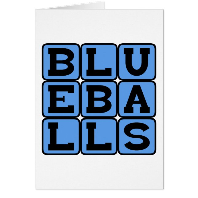 Cartão Blueballs, Bolas Azuis (Frente)