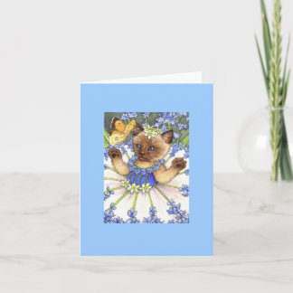 Cartão Bluebell Kitten Blank Note Card