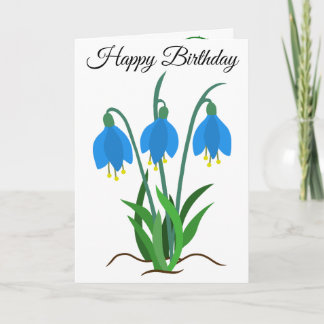 Cartão Bluebells Birthday Greeting Card