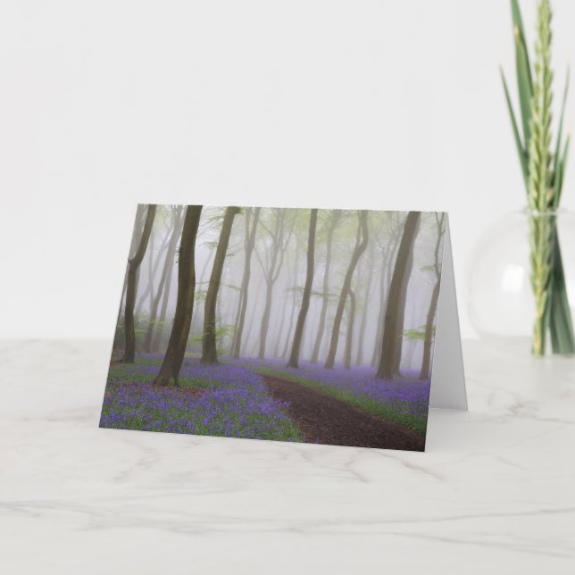 Cartão Bluebells in the Mist Greeting Card (Frente)