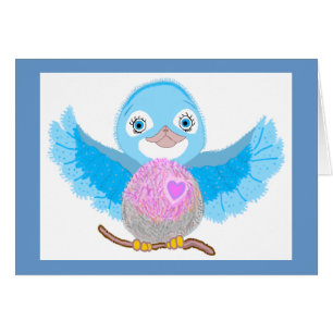 Cartão Bluebird da felicidade