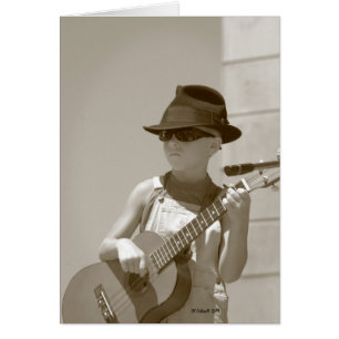 Cartão Bluegrass com um CF da atitude