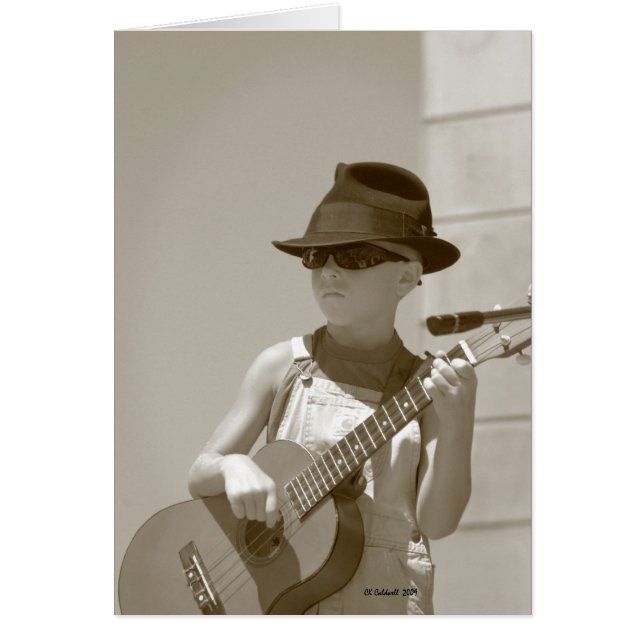 Cartão Bluegrass com um CF da atitude (Frente)