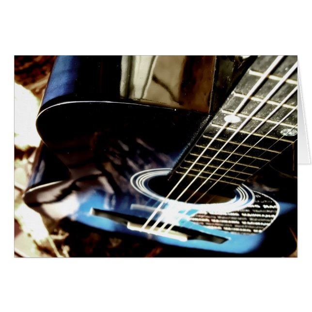 Cartão Blues acústico para guitarra (Frente Horizontal)