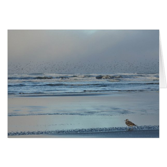 Cartão Blues da Manhã do Oceano Pacífico (Frente Horizontal)