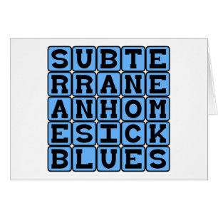 Cartão Blues de Doença de Casa Subterrâneos