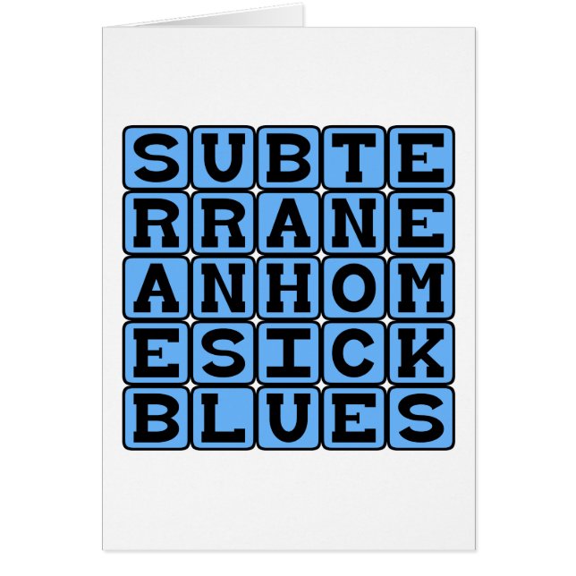Cartão Blues subterrâneos (Frente)