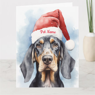 Cartão Bluetick Conhound Natal personalizado
