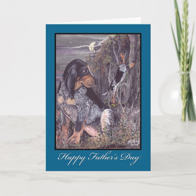 Cartão Bluetick Coonhound Father's Day Card (Frente)