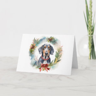 Cartão Bluetick Coonhound Fúria Festiva Pup