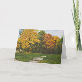 Cartão Bluffside in Autumn Greeting Card