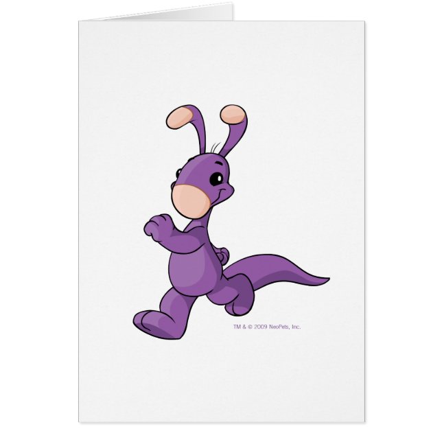 Cartão Blumaroo roxo de marcha (Frente)