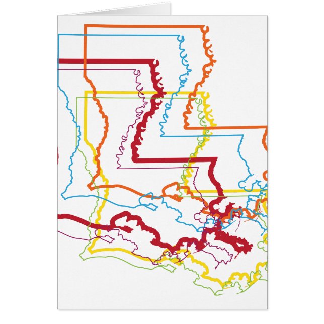 Cartão blur do orgulho da Louisiana (Frente)