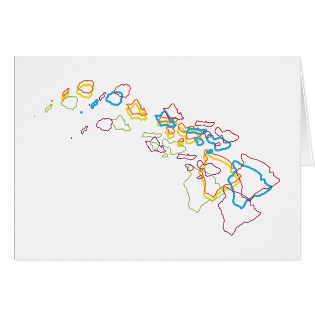 Cartão blur do orgulho do Havaí (Frente Horizontal)