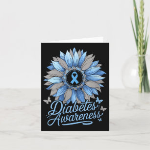 Cartão Blusa em V Flor de Conscientização do Diabetes Fem