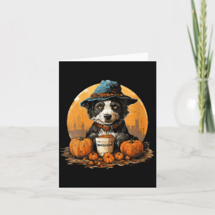 Cartão Blusa Feminina de Cachorro de Halloween Decote V