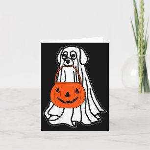Cartão Blusa Feminina de Halloween Cachorro Fantasma Deco