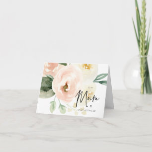 Cartão Blush Pink Floral para a minha Mãe no meu present