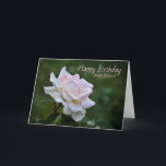 Cartão Blush Pink Rose Birthday Wishes for Friend Card<br><div class="desc">A beautiful blush pink rose birthday card designed especially for that special friend.</div>