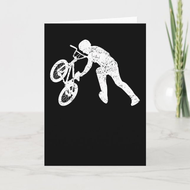 Cartão BMX Bike Motocross Freestyle Retro Vintage Gift (Frente)