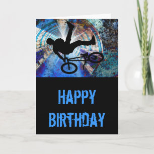 Cartão BMX em um túnel Grunge