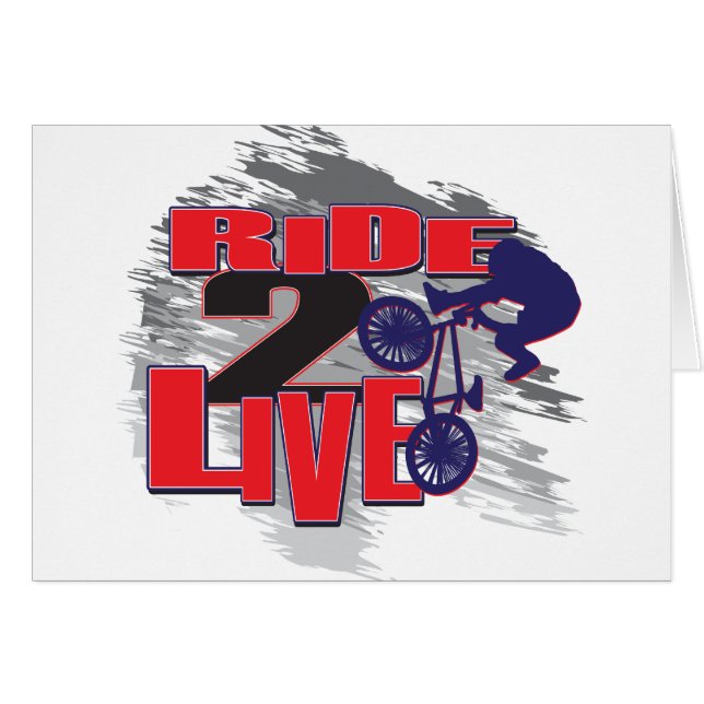 Cartão BMX Live para Ride Ride to Live (Frente Horizontal)