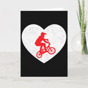 Cartão Bmx Silhueta Ciclista Bicicleta Dia dos Namorados 