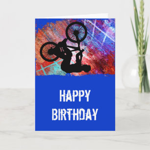 Cartão BMX sobre Rusty Grunge