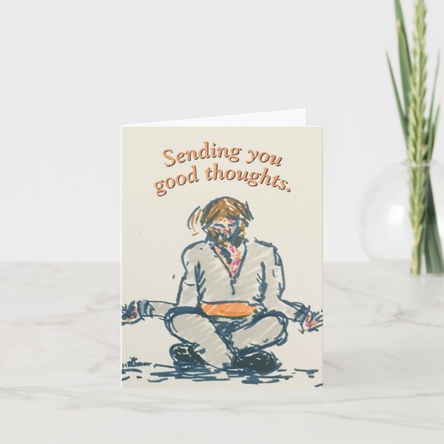 Cartão "Boa Pensamentos" da Quietude (Frente)