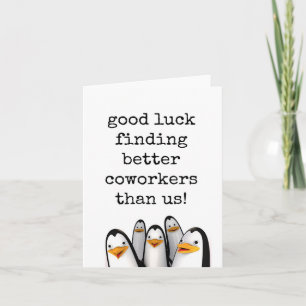 Cartão Boa Sorte Encontrar Melhores Colegas De Trabalho,