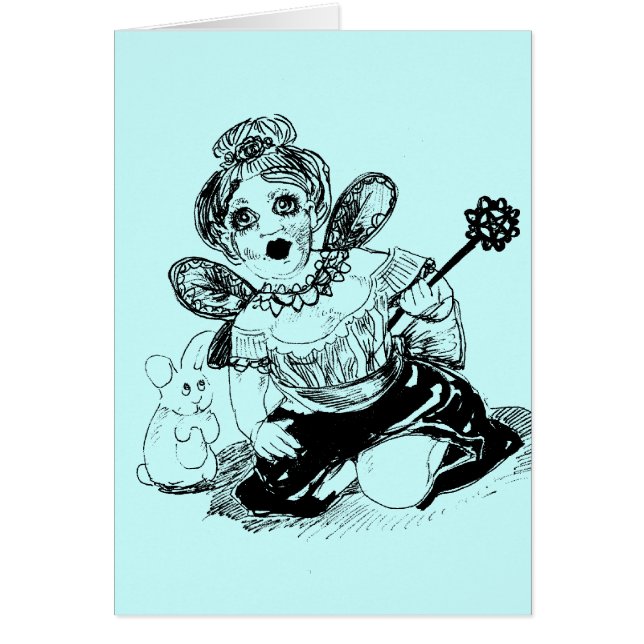 Cartão Boa sorte Fada (Frente)