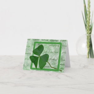 Cartão Boa Sorte Irlandesa