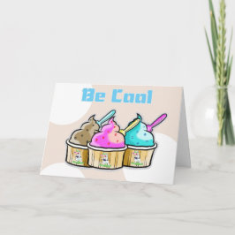 Cartão boa sorte, legal sorvete