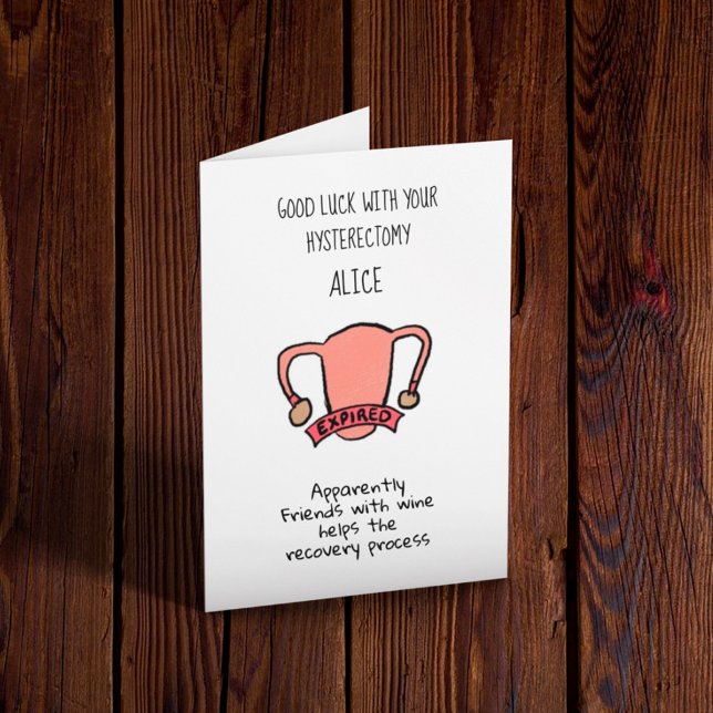 Cartão Boa Sorte na Recuperação da Histerectomia (Criador carregado)