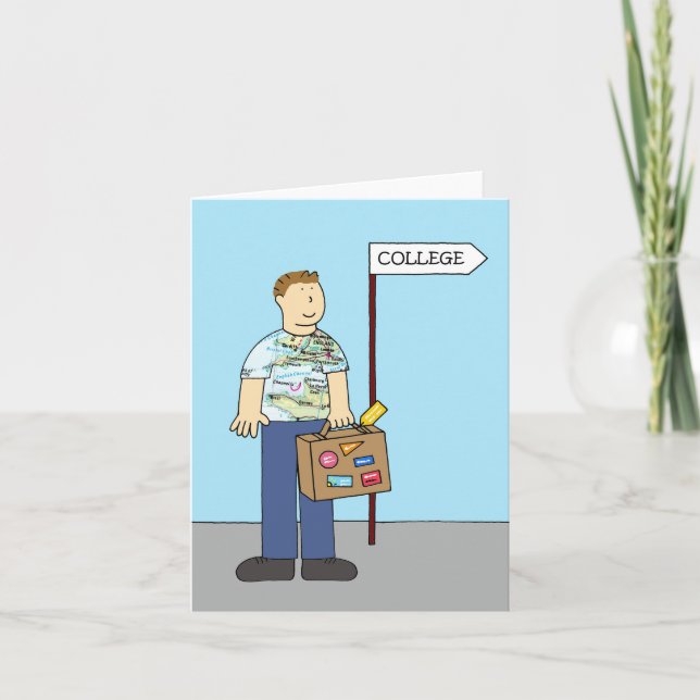 Cartão Boa sorte para ele (Frente)