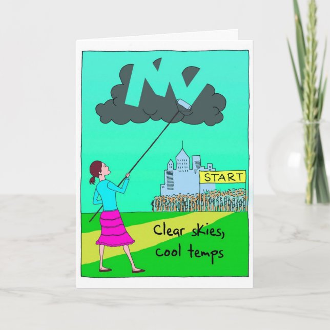 Cartão Boa Sorte para o Marathon Runner - Boas Mojos (Frente)