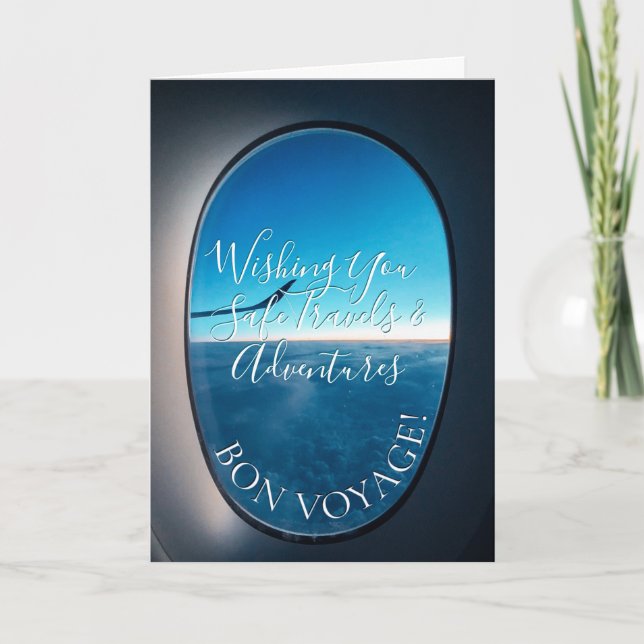 Cartão Boa Viagem! Assento à janela Boas Viagens Aventura (Frente)