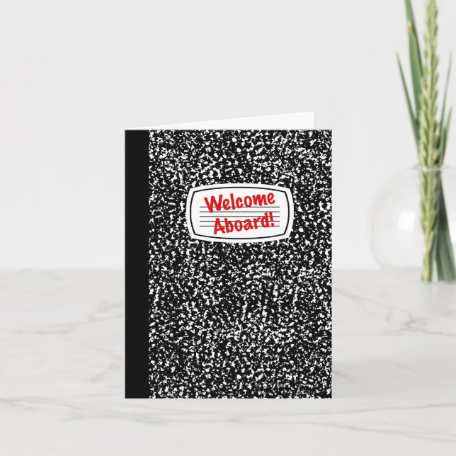 Cartão Boa vinda a bordo do caderno dos comp(s) (Frente)