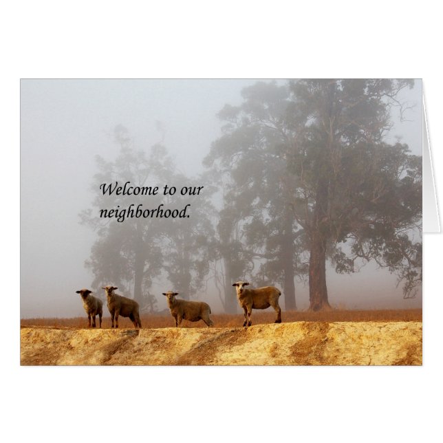 Cartão Boa vinda a nossa vizinhança (Frente Horizontal)