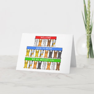 Cartão Boa vinda de volta ao trabalho, nós todos os